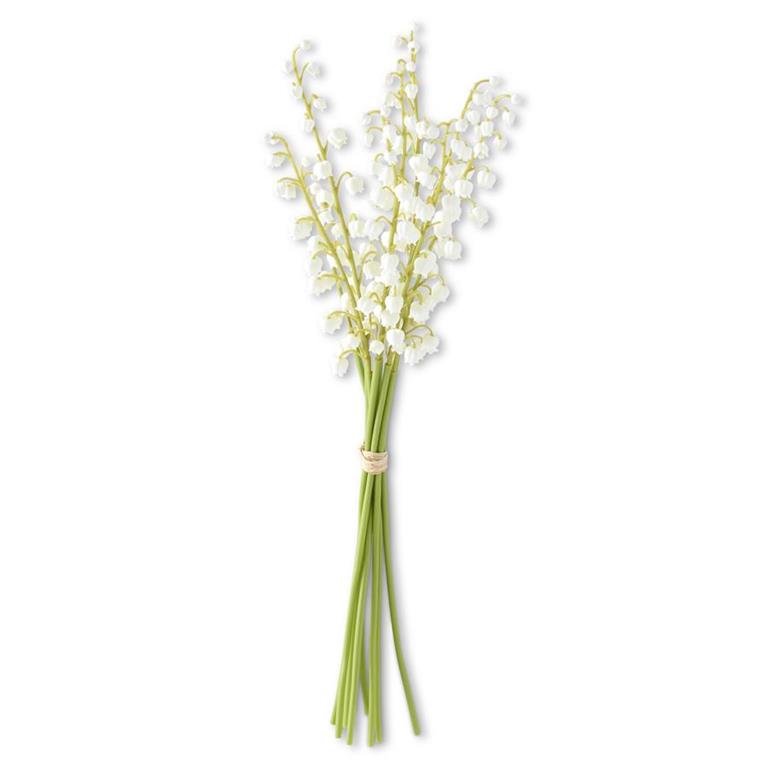 17" White Real Touch Lily of the Valley