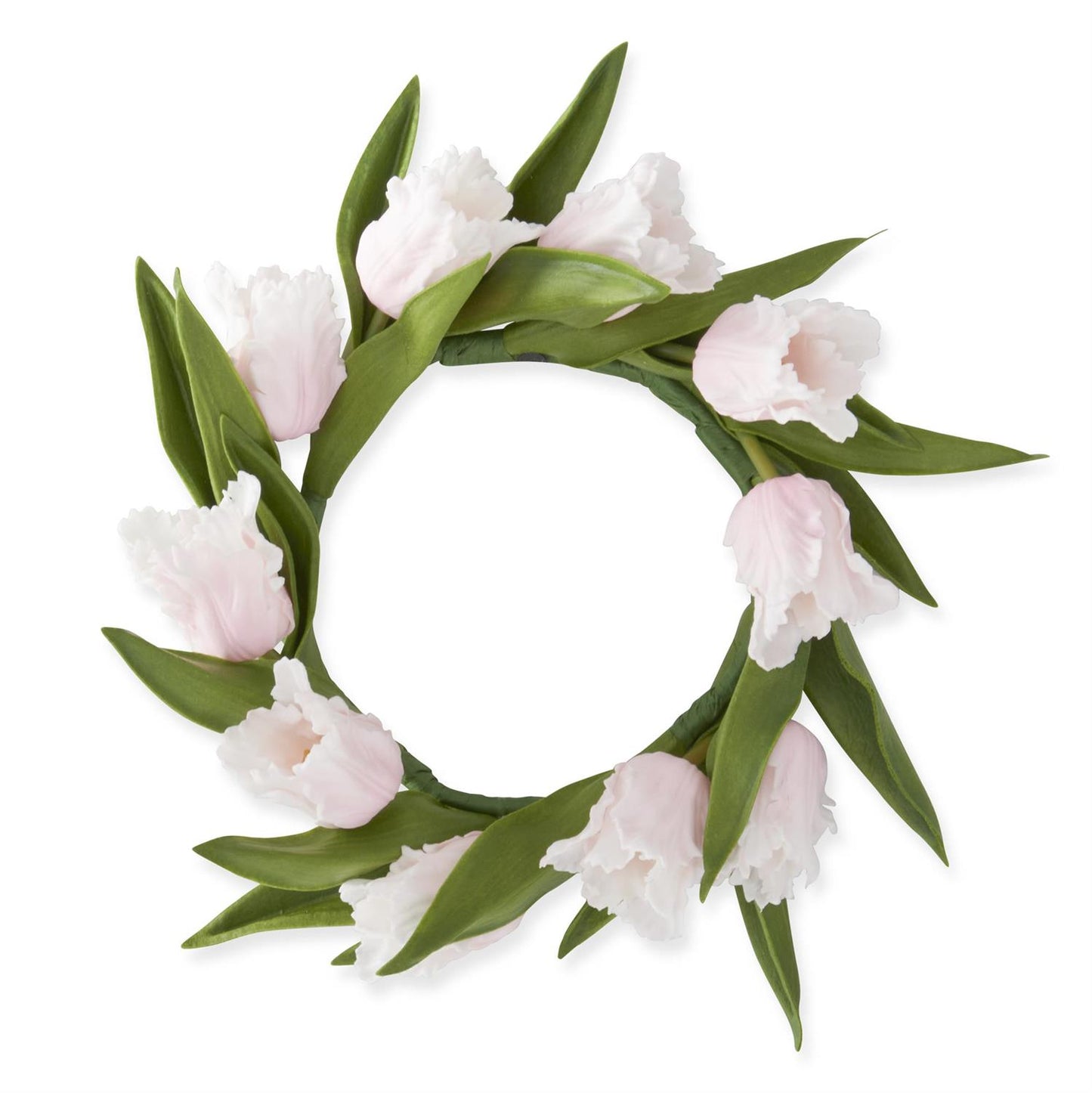 10" Pink Real Touch Parrot Tulip Candle Ring