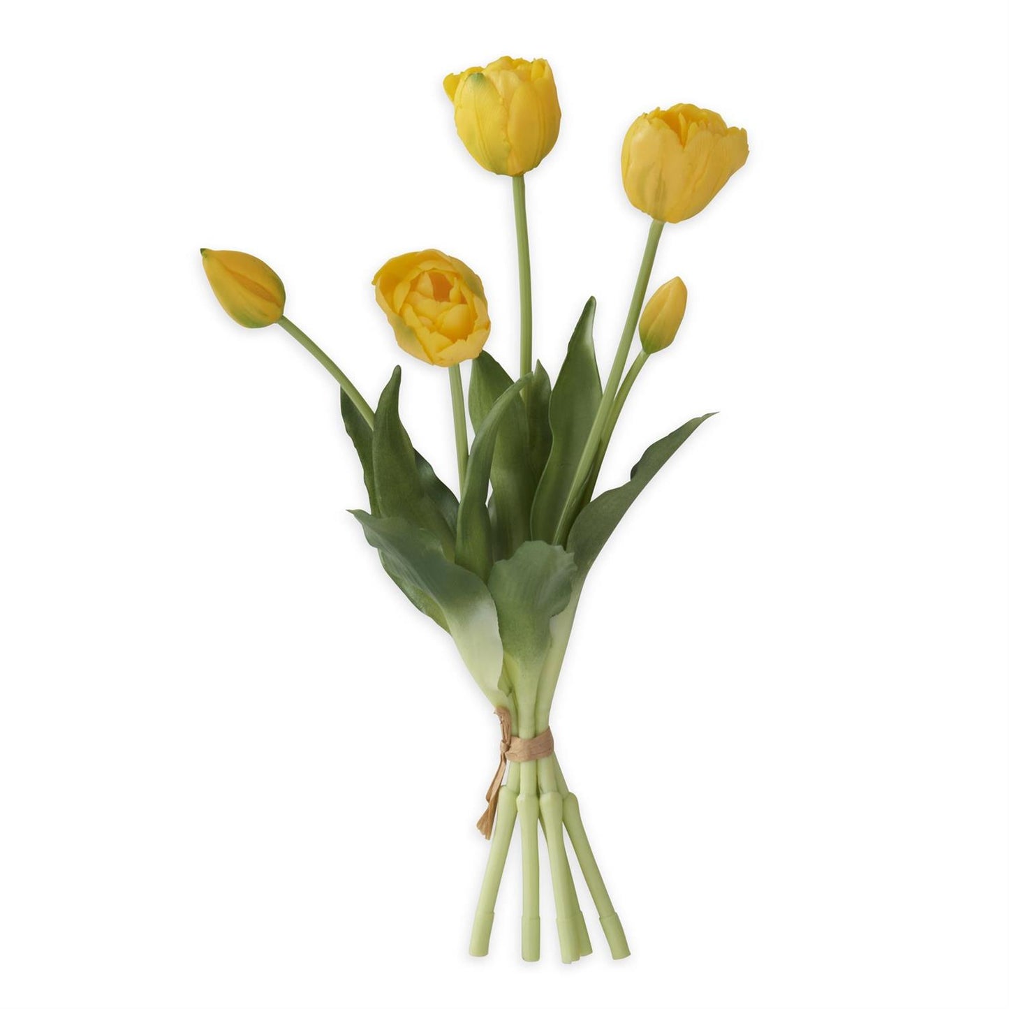15 Inch Yellow Real Touch Tulip Bud & Bloom Bundle