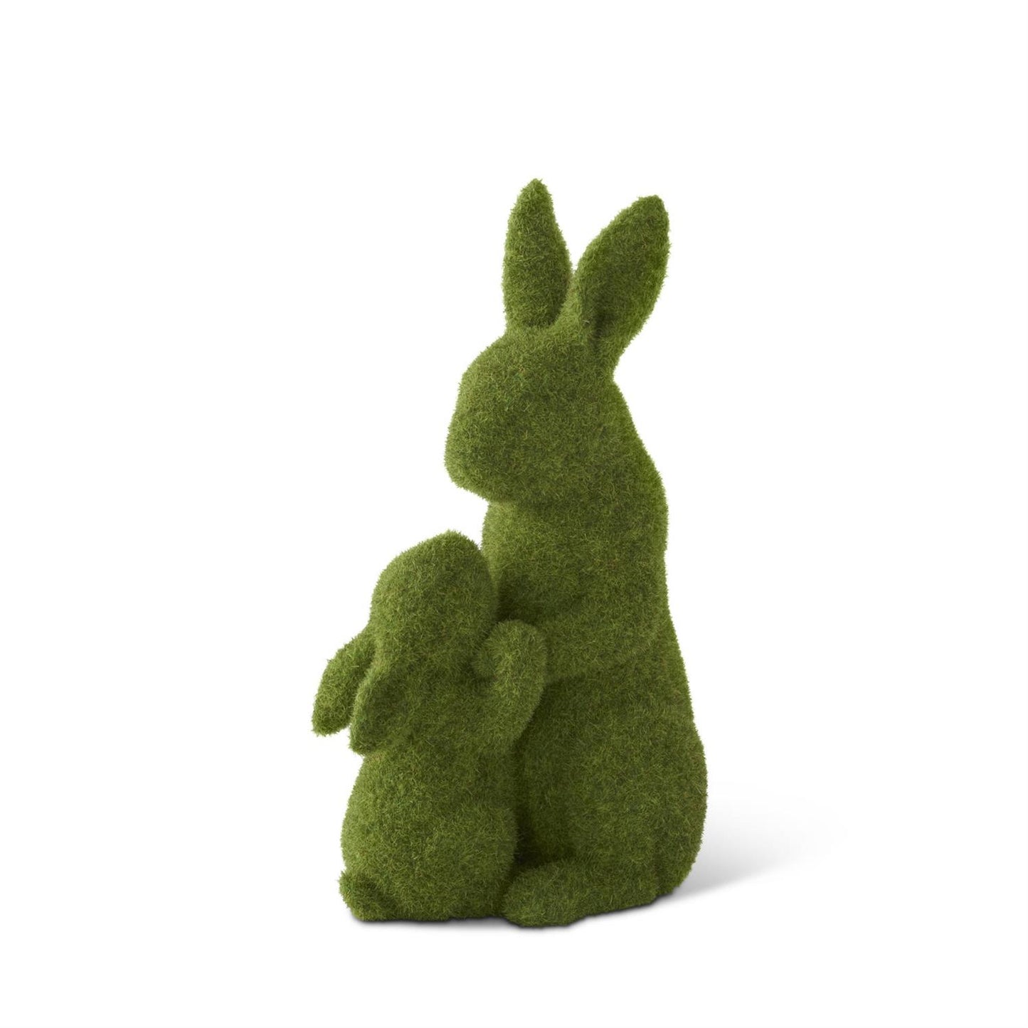 12.25" Flocked Moss Mother & Child Garden