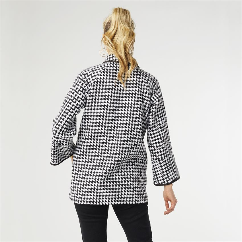 Blair Houndstooth Button-up Coat