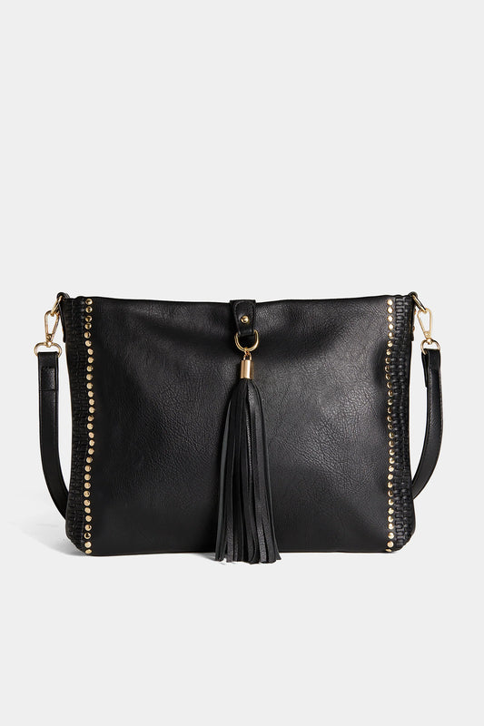 Billie Crossbody Bag w/ Tassel - Black