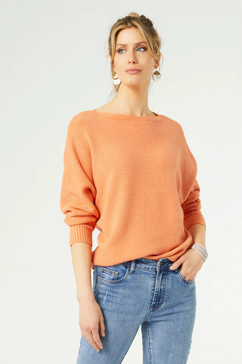 Relaxed Ciana Pullover Sweater - Melon