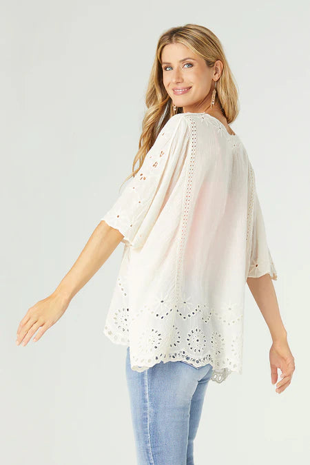 Luna Poncho w/ Embroidery