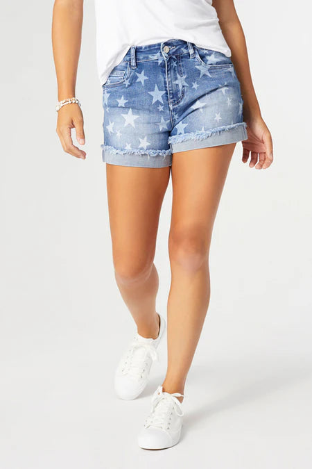 Everstretch Star Print Shorts