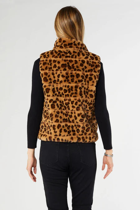 Ronan Faux Fur Vest - Cheetah