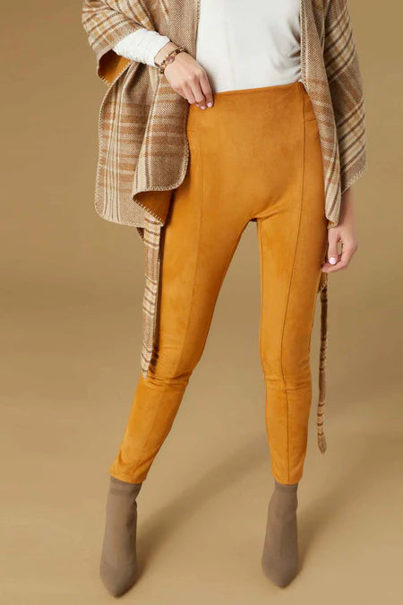 Madigan Faux Suede Legging - Camel