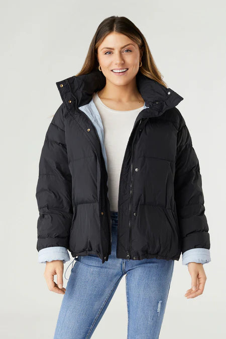 Tinsley Down Puffer Jacket w/ Removable Hood