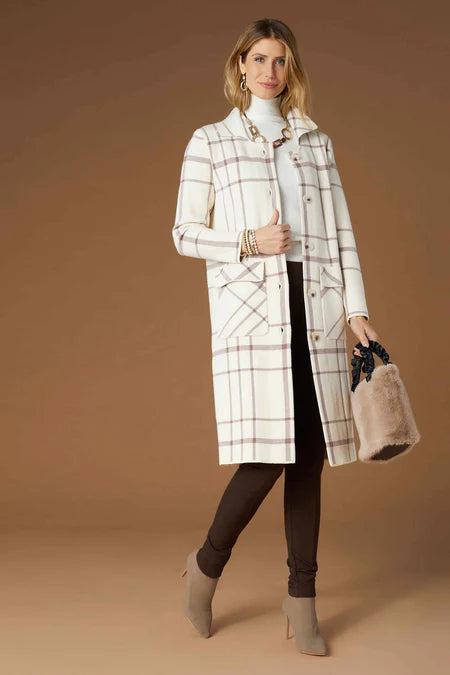 Juliana Double Knot Long Coat - Cream