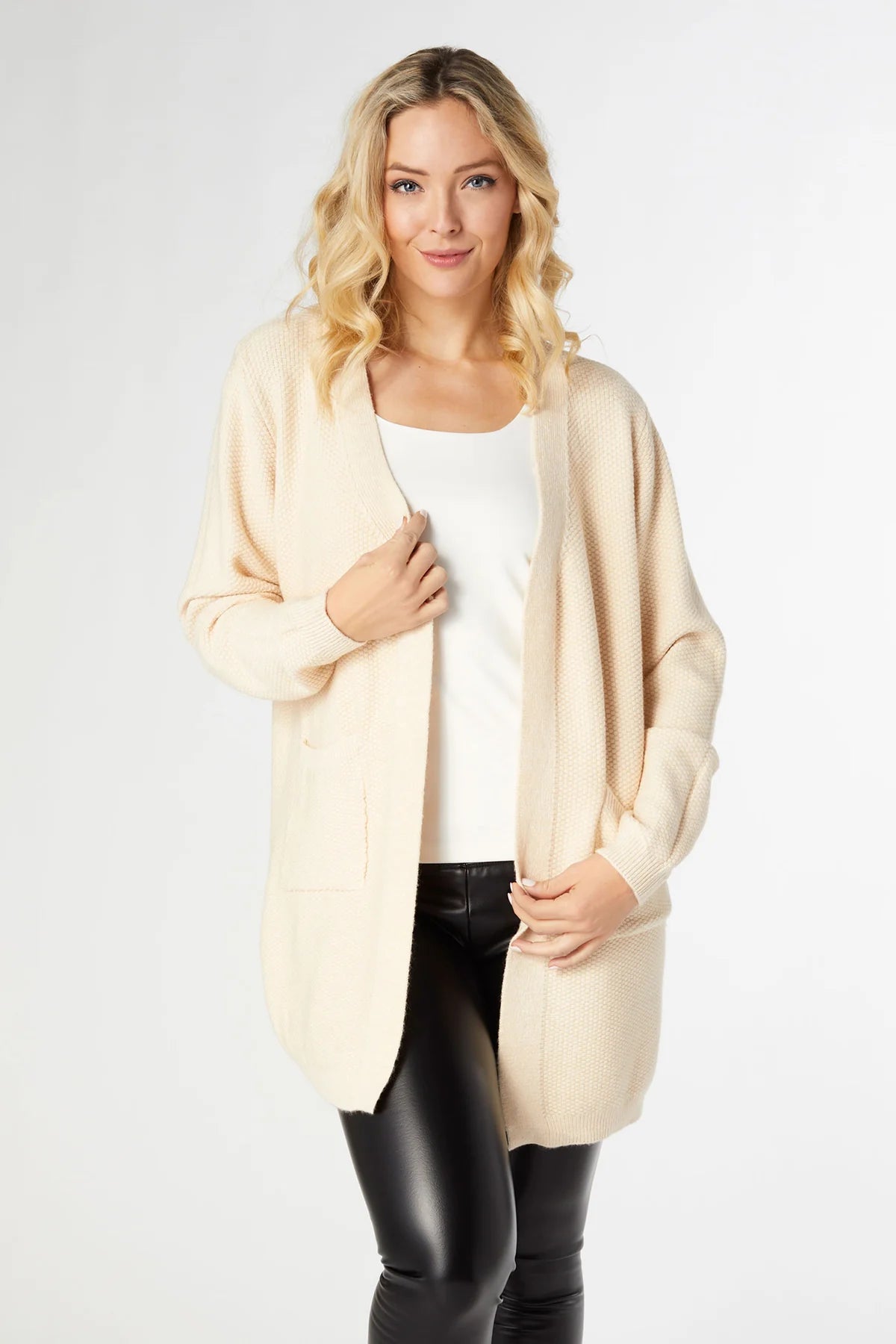 Relaxed Ciana Cardigan w/ Pocket - Oatmeal