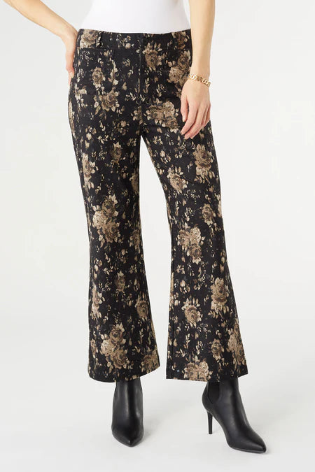 Shyanne Wide-Leg Pant - Black Floral