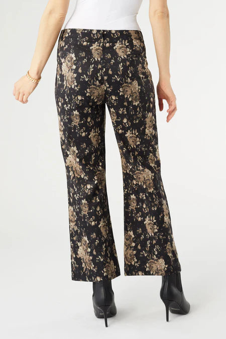 Shyanne Wide-Leg Pant - Black Floral