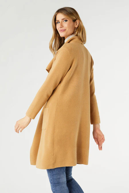 Heavenly-Luxe Long Open Cardigan - Camel