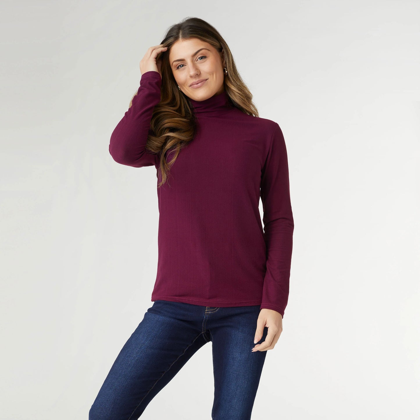 Reign Long Sleeve Turtleneck - Wine