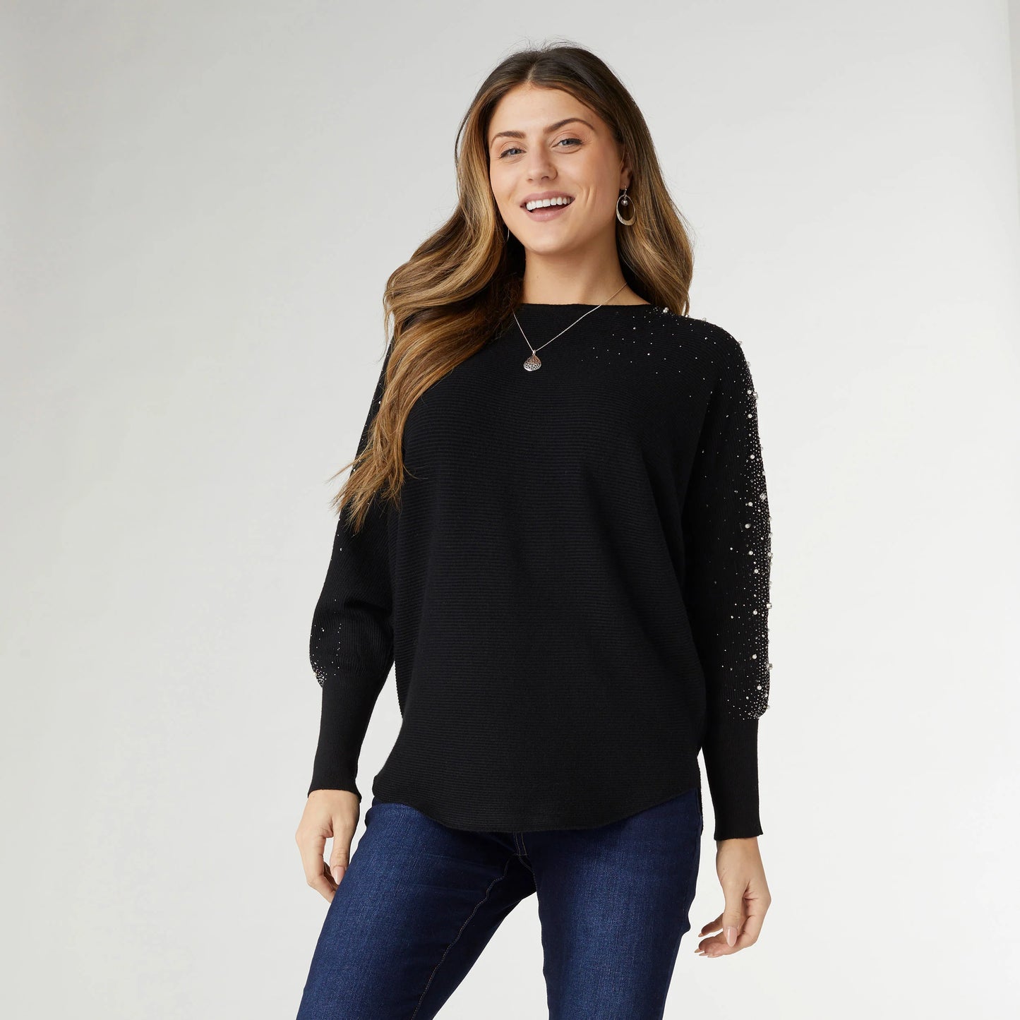 Nicolette Fine Guage Sweater - Black