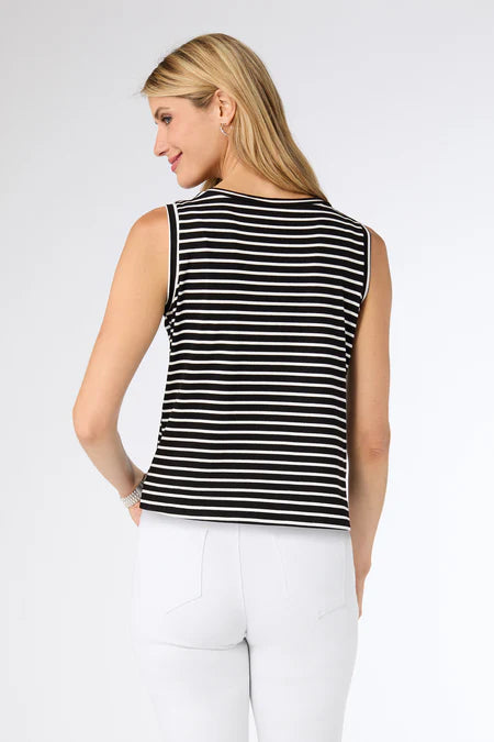 Amara Striped Tank - Black/White
