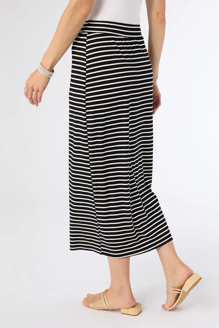 Amara Striped Skirt - Black