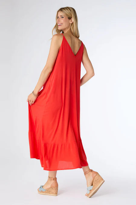 Zaria Pocket Dress - Red