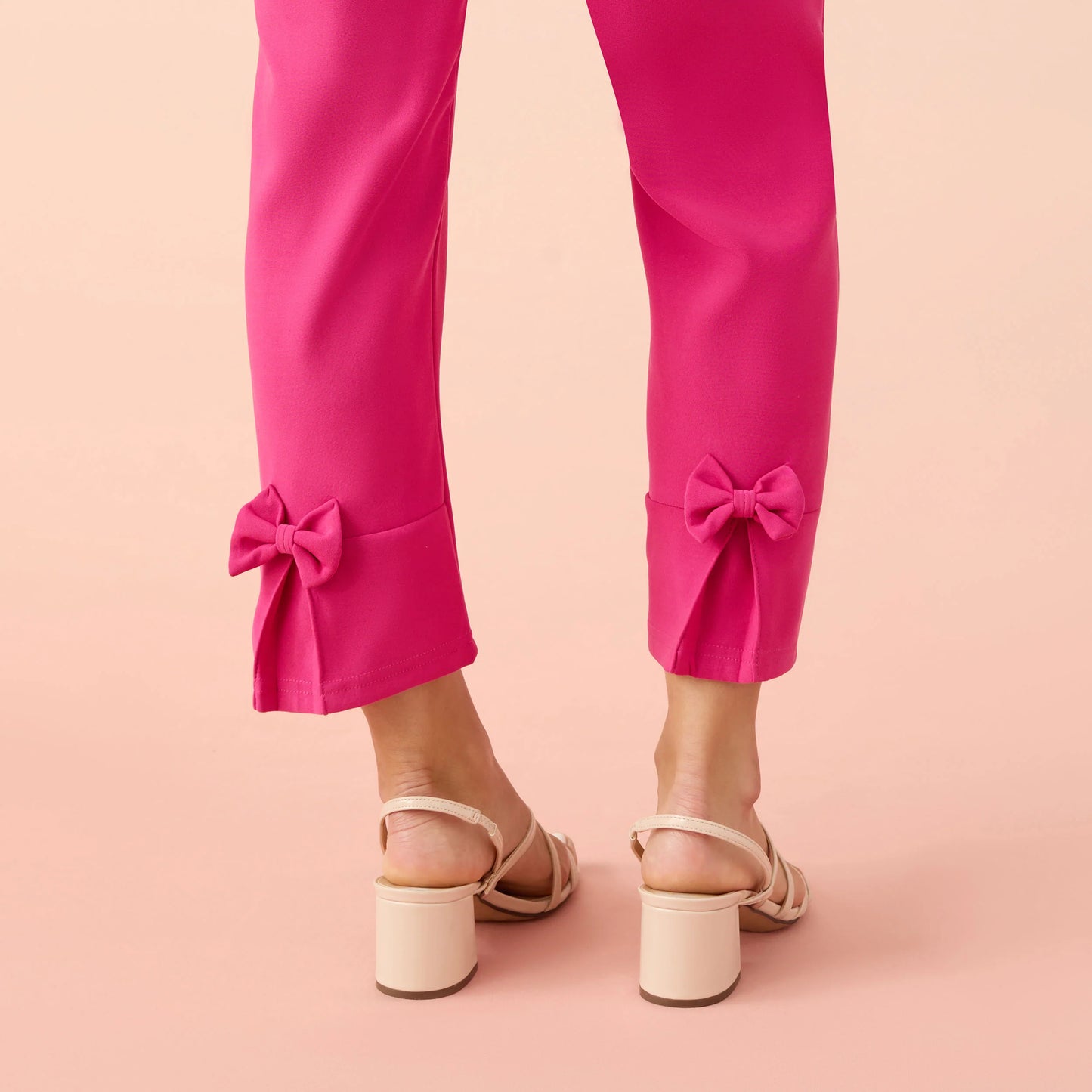 Georgie Bow - Back Capri - Bright Rose