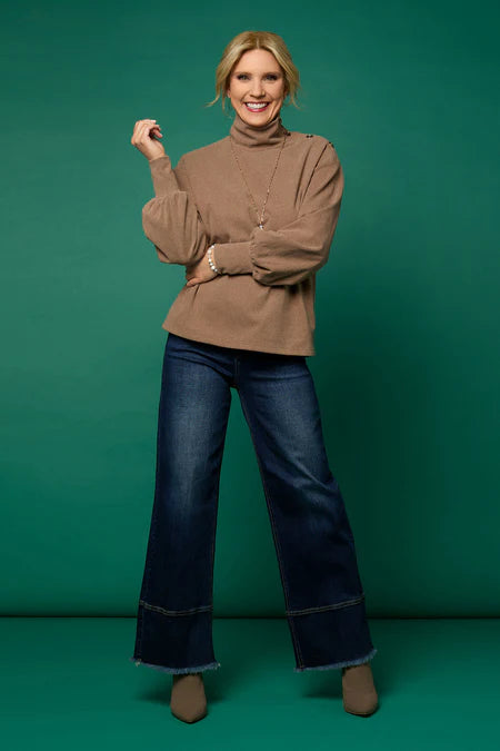 Audrina Super Soft Top - Mushroom