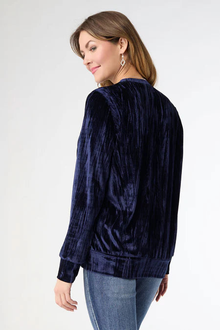 Cordilee Crinkle Top - Navy