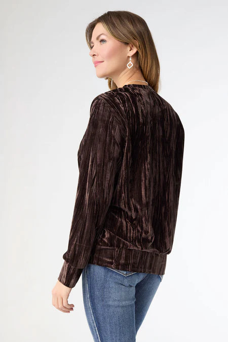 Cordilee Crinkle Top - Chocolate