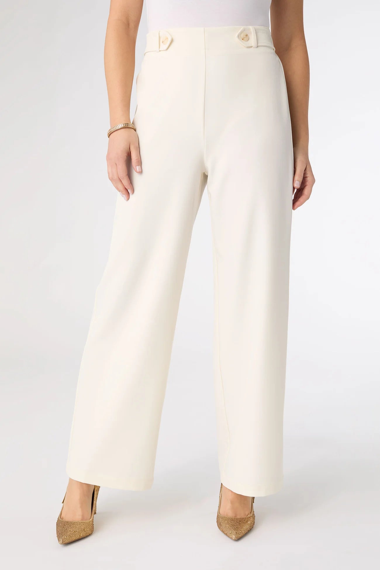 Alisha High Waist Dress Pant - Ivory