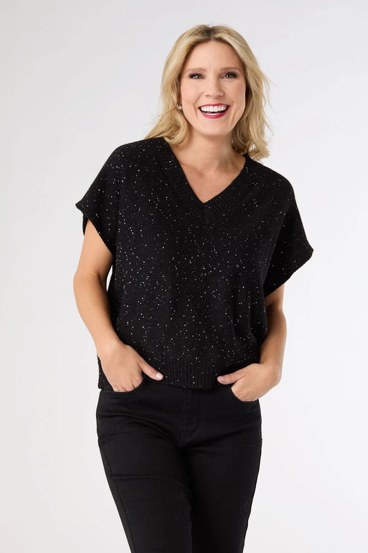 Janece Sparkle Sweater - Black