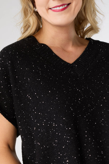Janece Sparkle Sweater - Black
