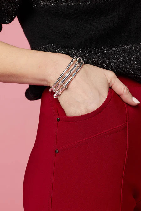 Georgie Front Seam Bottom - Rivet Bottom Red