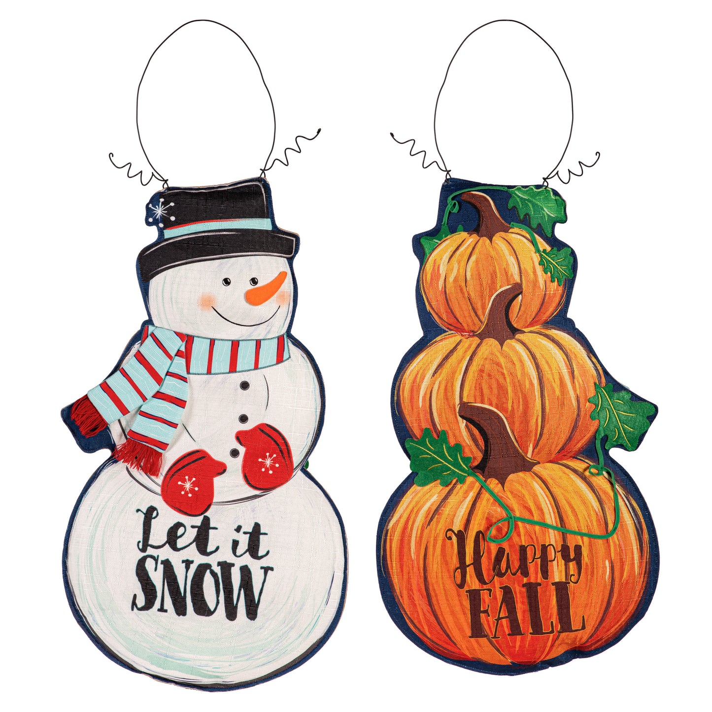 Estate Door Decor - Pumpkin/Snowman