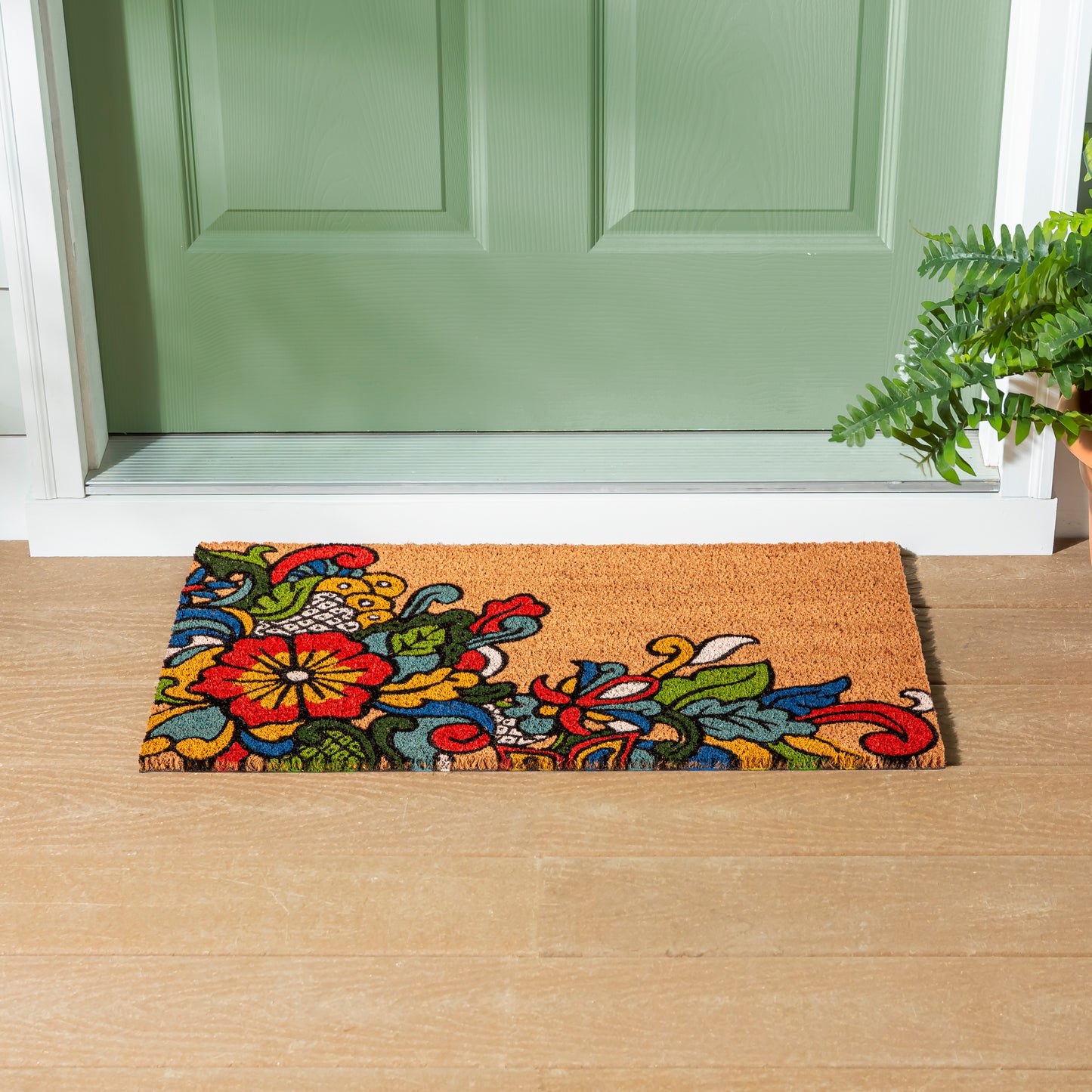 Coir Mat - Bold Floral