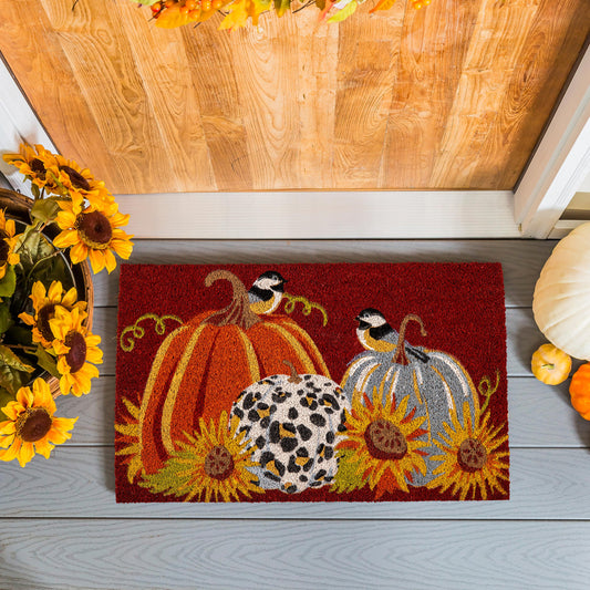 Coir Mat - Animal Print Pumpkin
