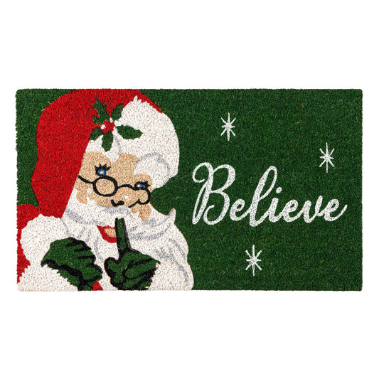 Coir Mat - Traditional Santa Portrait