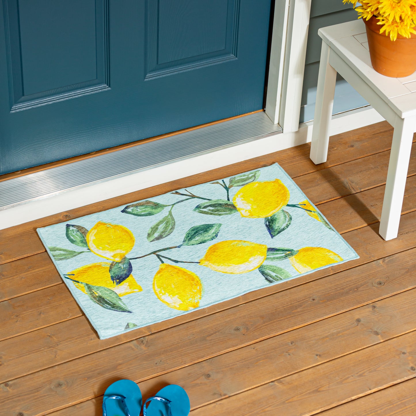 Coastal Citrus Lemons Washable Indoor/Ou