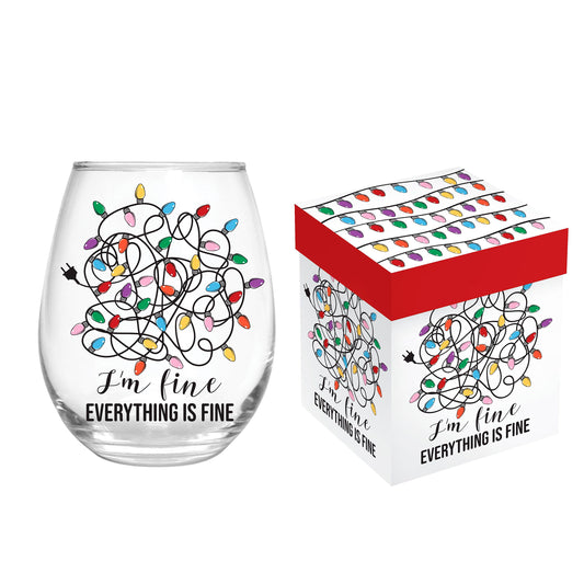 17oz Stemless Glass w/ Gift Box - Everything