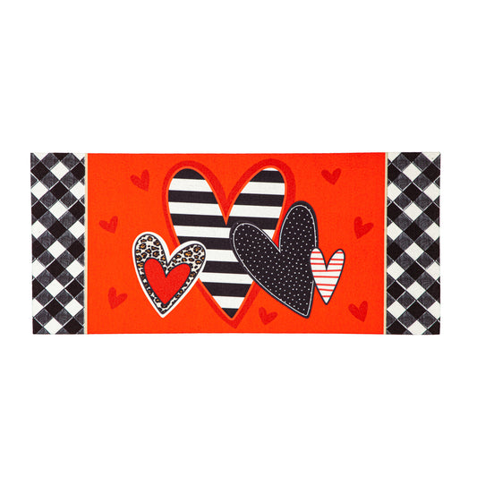 Patterned Heart Sassafras Mat