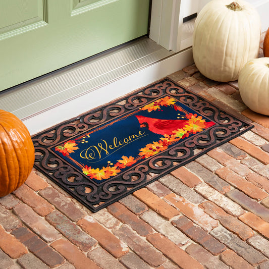 Sassafras Insert - Fall Cardinal Wreath