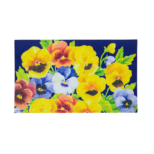 Sassafras Estate Mat - Welcome Pansies