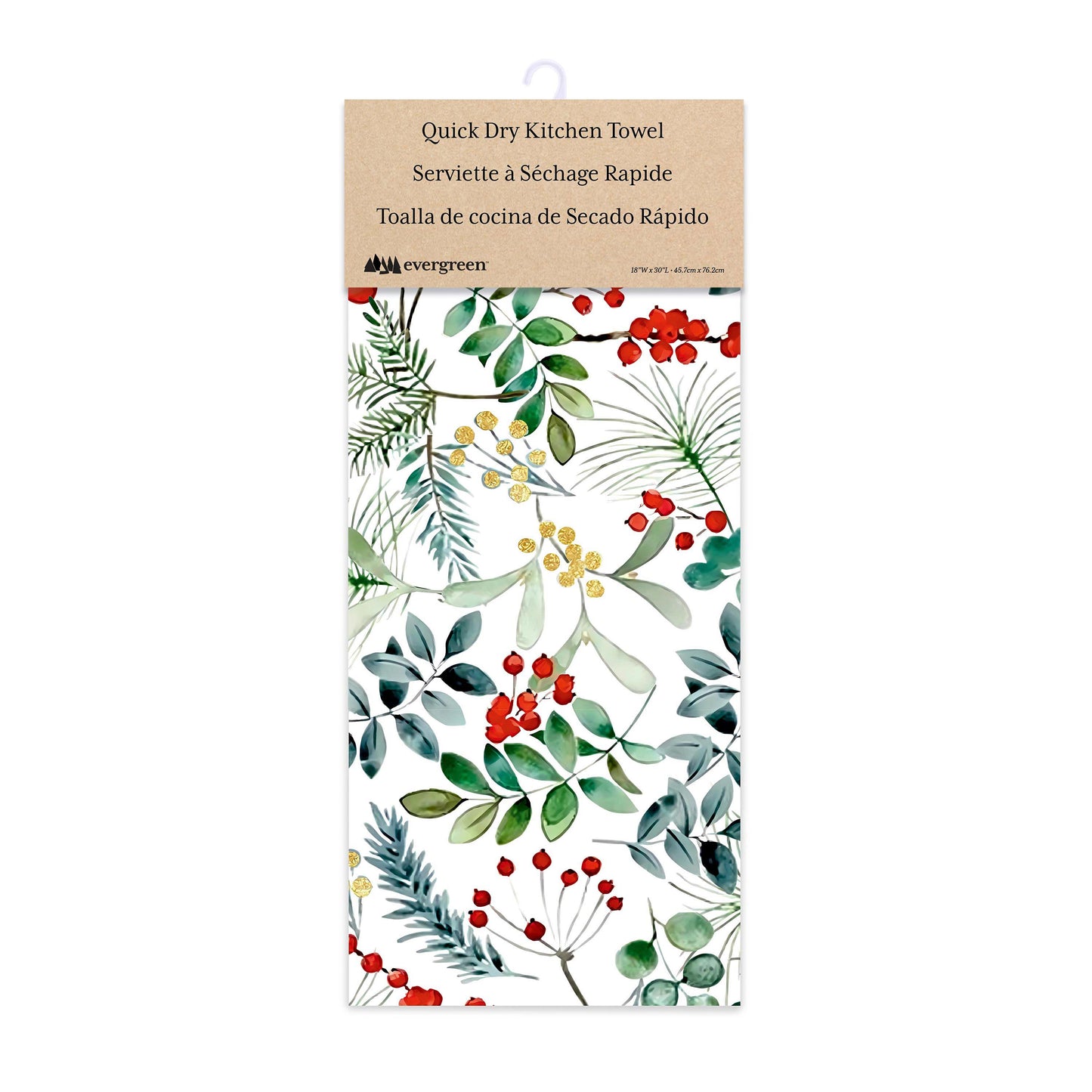 Waffle Weave Quick Dry Towel - Festive Foliage