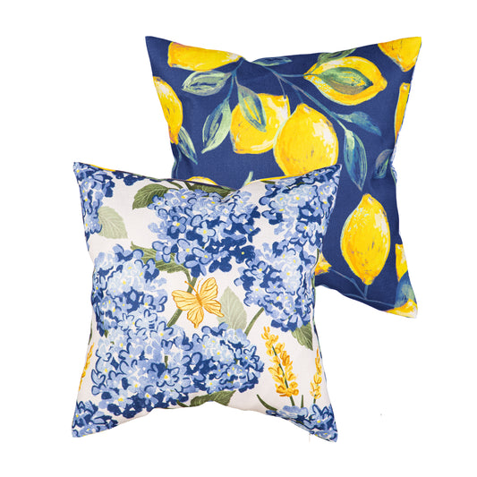 Pillow Cover - Coastal Citrus Lemons