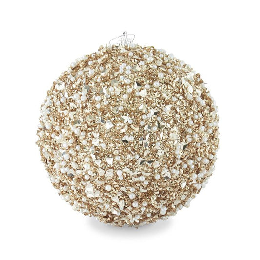 6 Inch Champagne Sequins & Bead Embellished