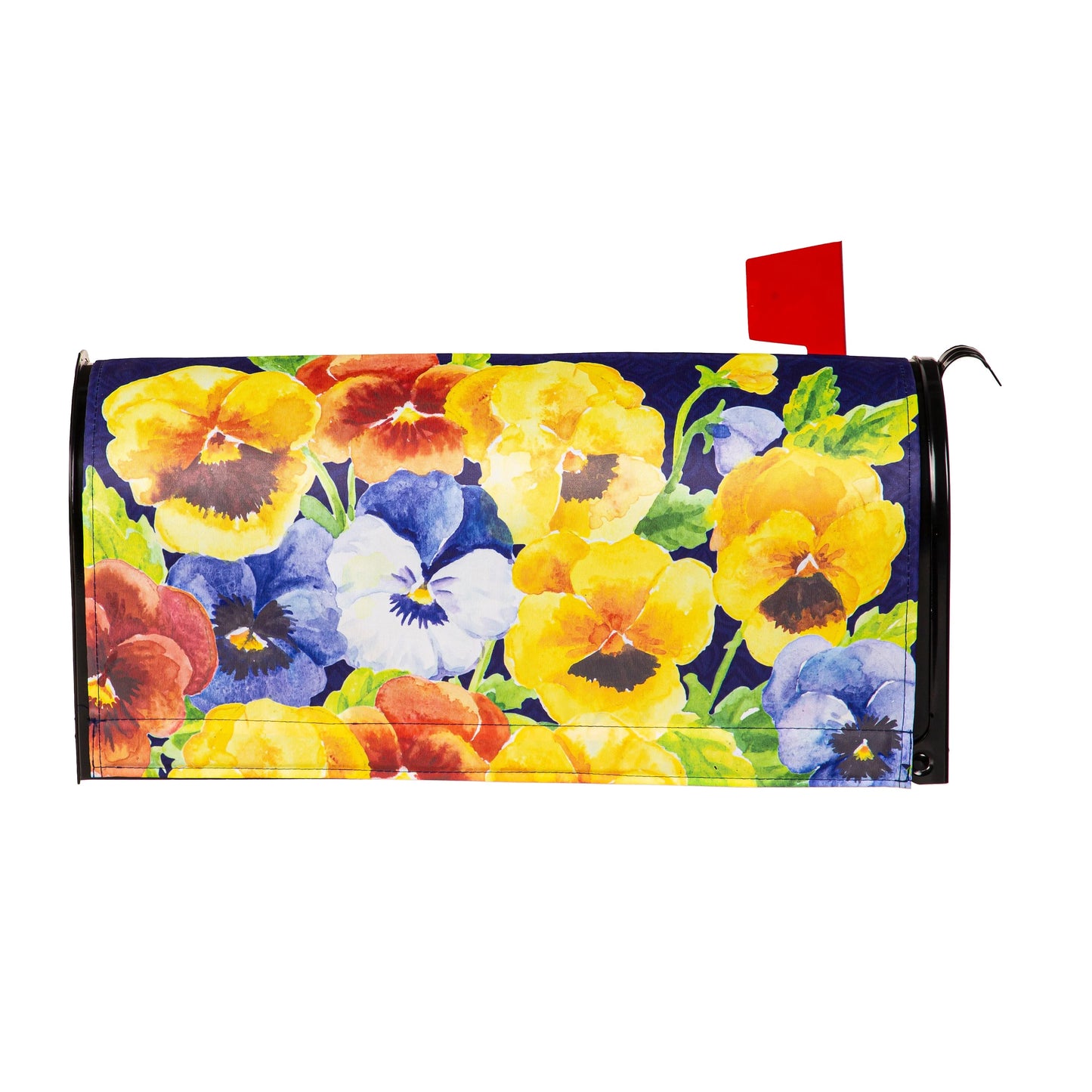 Mailbox Cover - Welcome Pansies