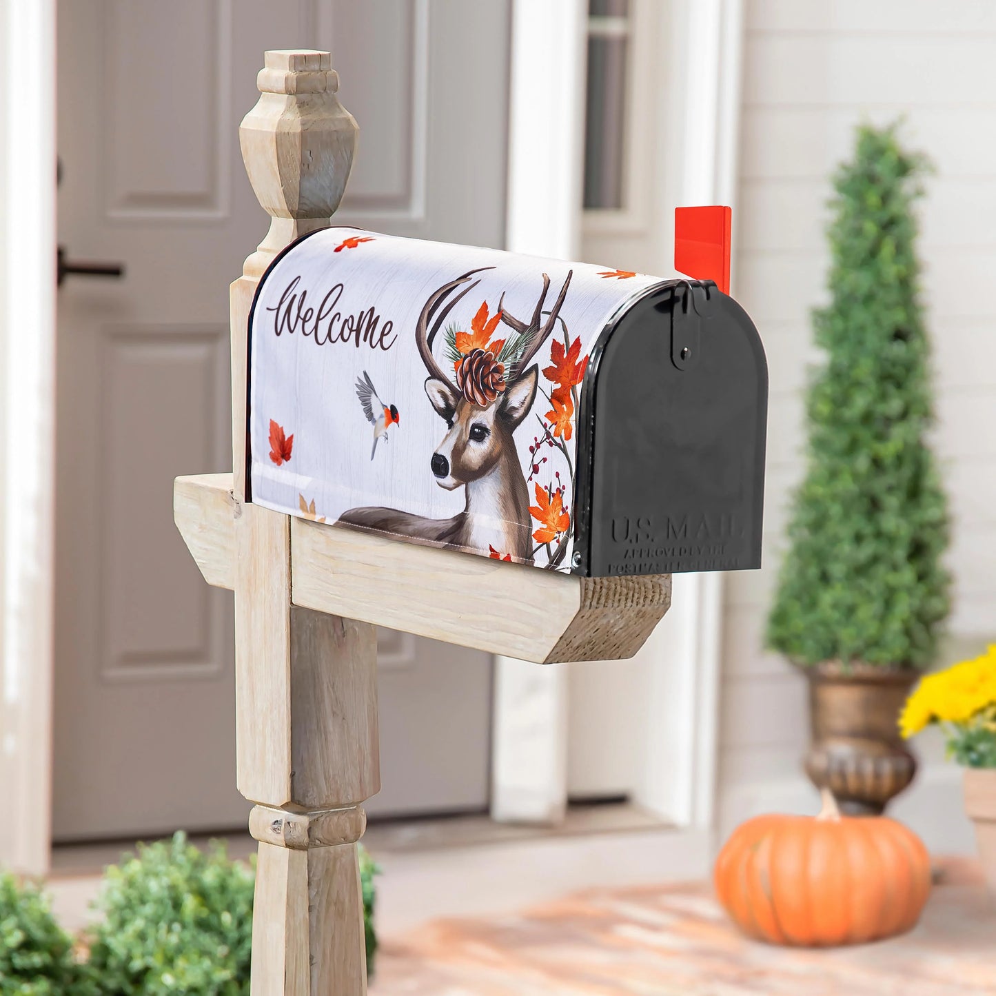 Mailbox Cover - Autumn Deer