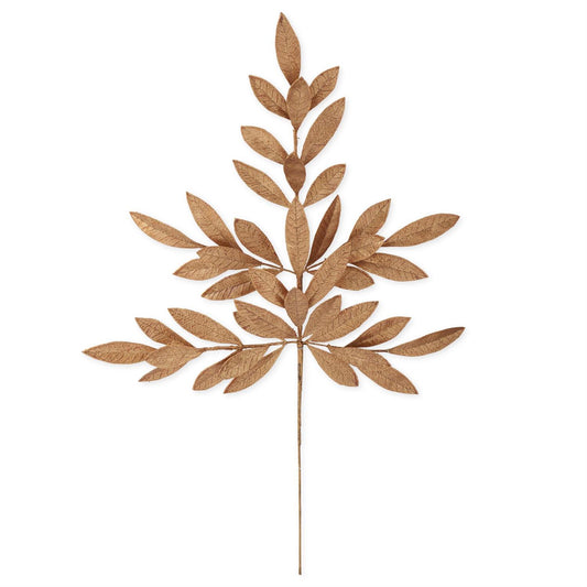 26" Gold Magnolia Leaf Stem