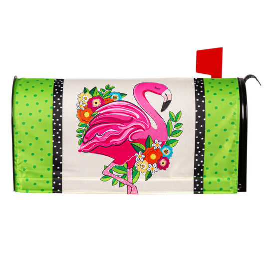 Mailbox Cover - Floral Flamingo