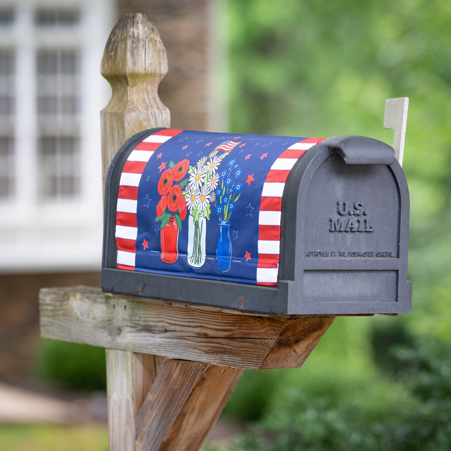 Mailbox Cover - Patriotic Floral