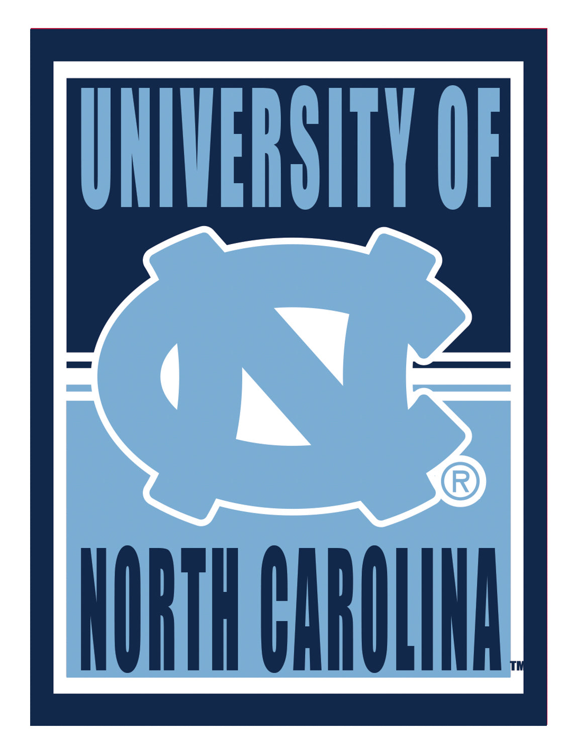 15.5 x 11.5 Metal Wall Sign - UNC