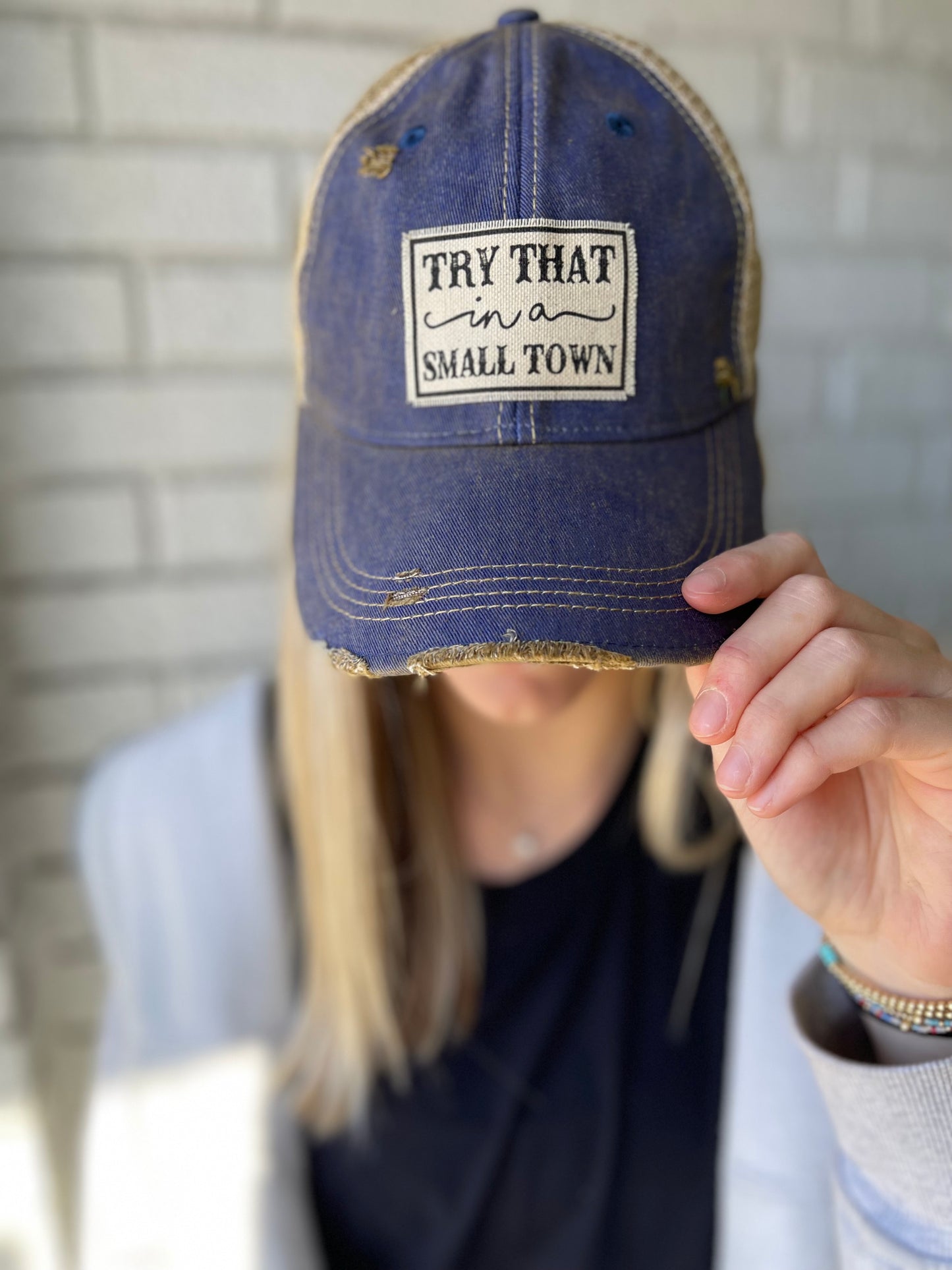 Hat - Try That in a Small Town Royal Blue