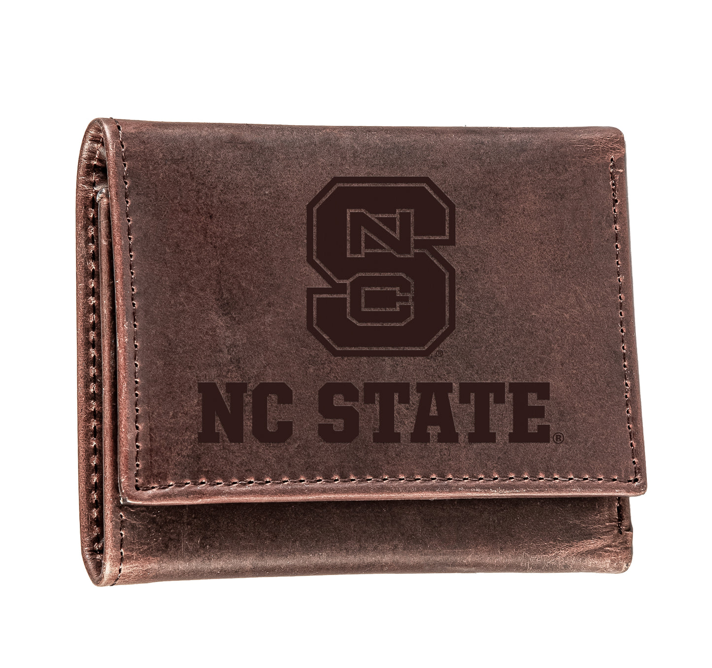 Tri-Fold Wallet Brown - NCSU